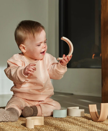 Costum baby - hanorac, pantaloni O56302-31 Roz deschis