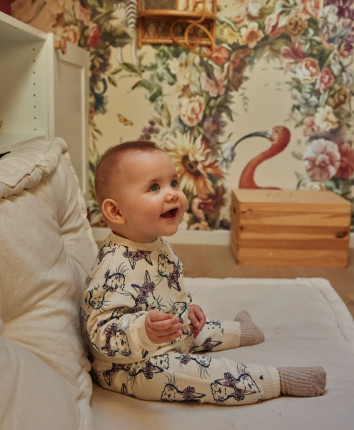 Costum baby - hanorac, pantaloni O56462-35 Ivory