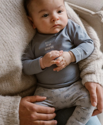 Set baby - hanorac, pantaloni WN1268 Albastru