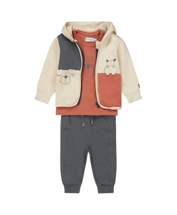 Set baieti - hanorac, pantaloni, cardigan O56631-31 Bej