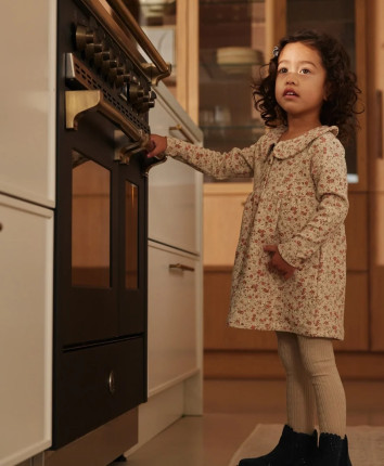 Rochie fete O56398-35 Bej-Gri