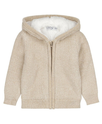 Cardigan fete O56367-35 Bej-Gri
