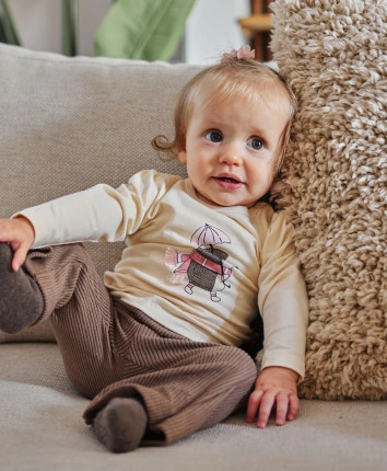 Hanorac fete O56396-35 Ivory