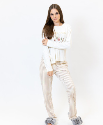 Pijama-pantaloni dame SH25013 Ivory