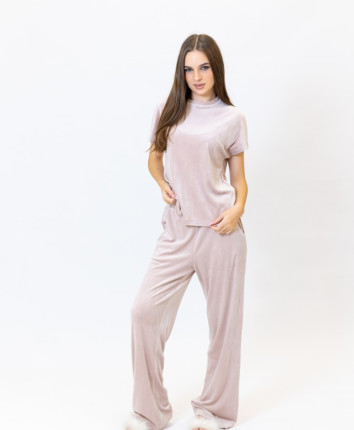 Tricou-pantaloni dame TC23632 Bej-pudra