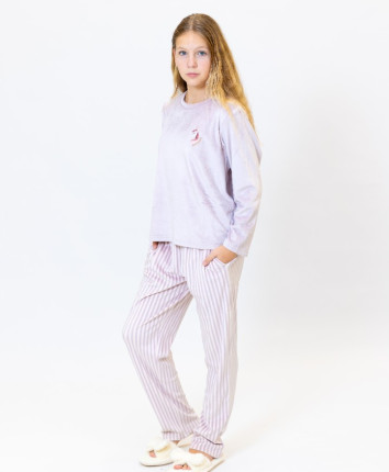 Pijama-pantaloni fete SH25013K Violet