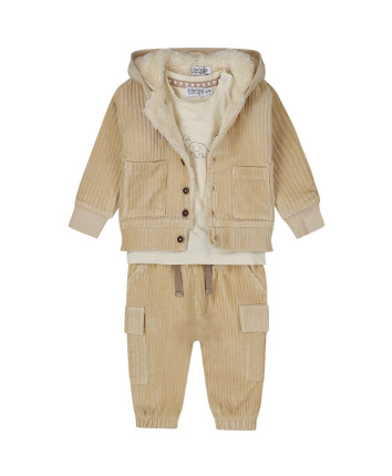 Set baieti - tricou, pantaloni, scurta O56550-31 Bej