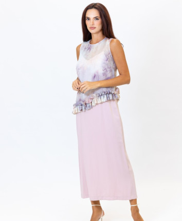 Rochie dame WR0159S Pudra-print flori