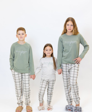 Pijama-pantaloni TB23680 Haki-print carou