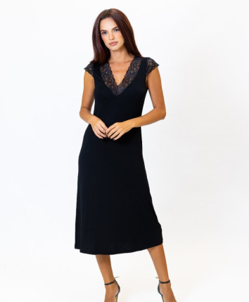 Camasa de noapte V4216 Negru