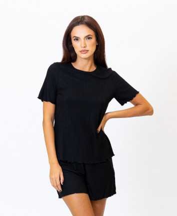 Tricou sorti TK23685 Negru