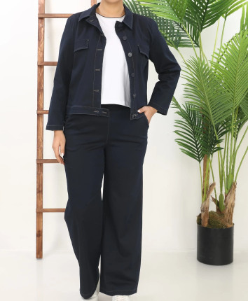 Costum-pantaloni dame 7-182-4396 Albastru inchis