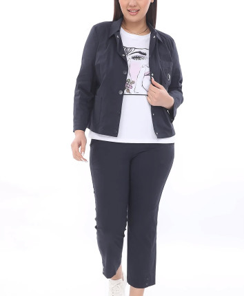 Costum-pantaloni dame 7-271-4296 Albastru inchis