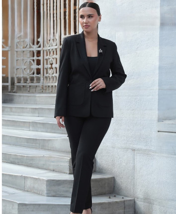 Costum-pantaloni dame 7-274-4343 Negru