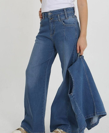 Pantaloni fete 151-2205.1 Albastru deschis