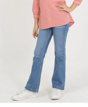 Pantaloni denim fete 151-6219.1 Albastru deschis