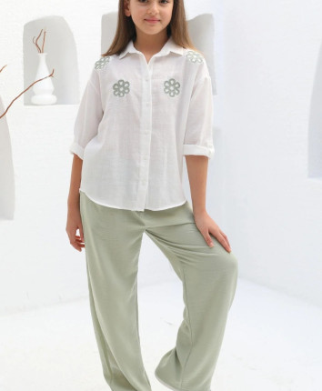 Pantaloni fete 751-0154.1 Oliva