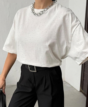 Tricou dame 6734 Alb