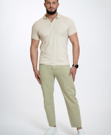 Pantaloni barbati denim 81072 Verde