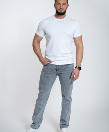 Pantaloni barbati denim 81296 Gri