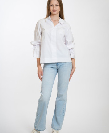 Pantaloni dame denim 52938-1 Albastru deschis