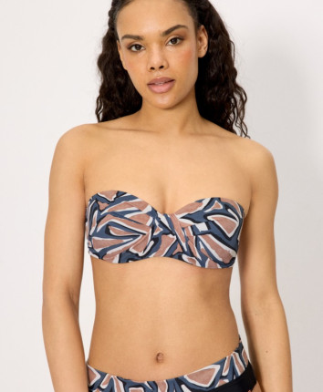 Sutien de plaja 83300 Albastru-bej