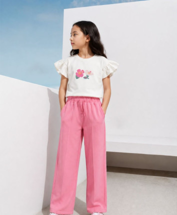 Tricou fete 556-4904 Ivory-roz