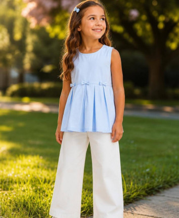 Bluza fete 259-5187.1 Albastru deschis