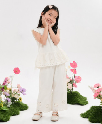Pantaloni fete 751-4916.1 Ivory