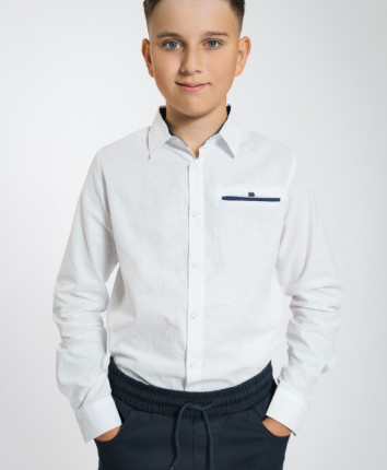Camasa baieti 419-5429.1 Alb