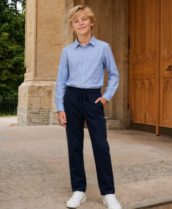 Pantaloni baieti 411-1000.1 Albastru inchis