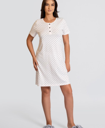 Camasa de noapte dame T4246 Roz-inima negru