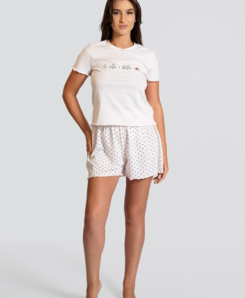 Tricou sorti T23667/3 Roz print Inimi
