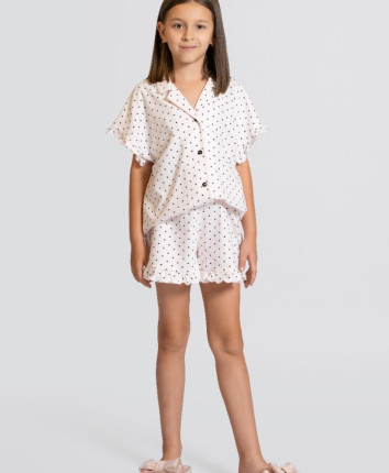 Pijama-sort TF23604/3 Roz print Inimi