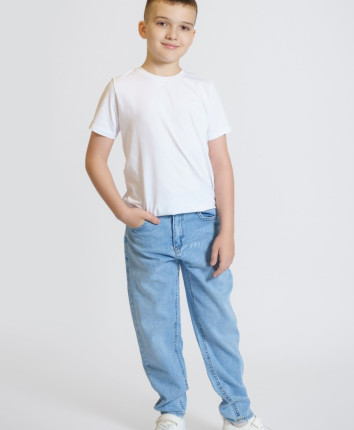 Pantaloni baieti denim 81406-1 Albastru