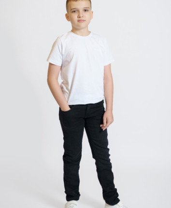 Pantaloni baieti denim 81408 Negru