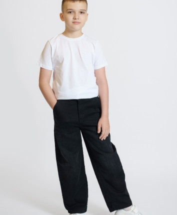 Pantaloni baieti denim 81432 Negru