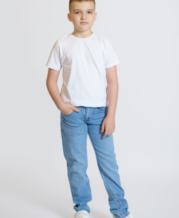 Pantaloni baieti denim 81433-2 Albastru deschis