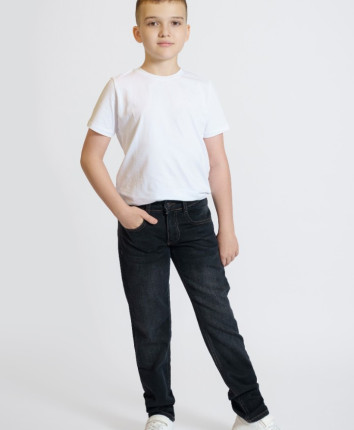 Pantaloni baieti denim 81434 Negru