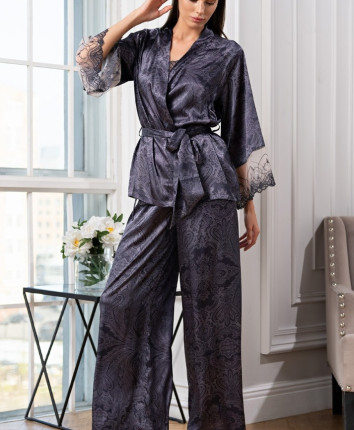 Set top, pantaloni, kimono Mia-Amore 4445 Antracit