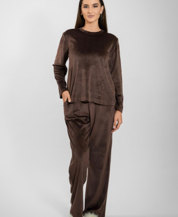 Pijama-pantaloni dame TC23112 Chocolate