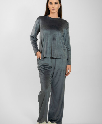 Pijama-pantaloni dame TC23112 Gri inchis