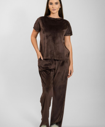 Tricou-pantaloni dame TC23632-1 Chocolate