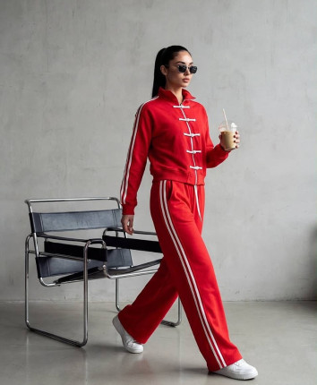 Costum dame - hanorac, pantaloni 5994 Rosu