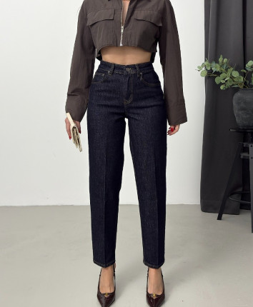 Pantaloni dame denim 53536 Albastru