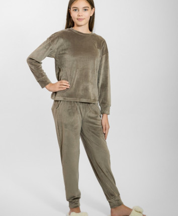 Pijama-pantaloni copii TCF23560 Mocca