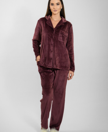 Pijama-pantaloni dame SH25002-B Bordo