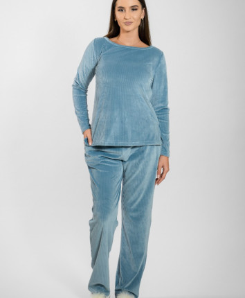 Pijama-pantaloni dame TC23111 Albastru