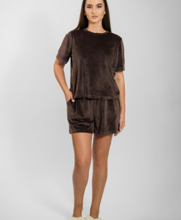 Tricou-sorti dame TC23631-1 Chocolate