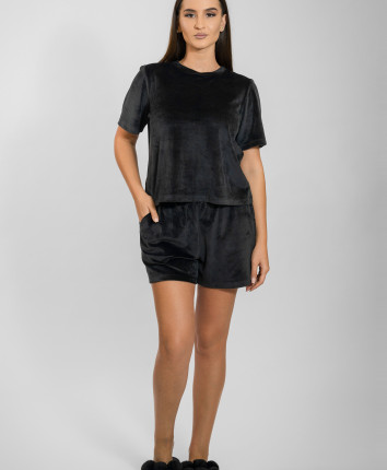 Tricou-sorti dame TC23631-1 Negru